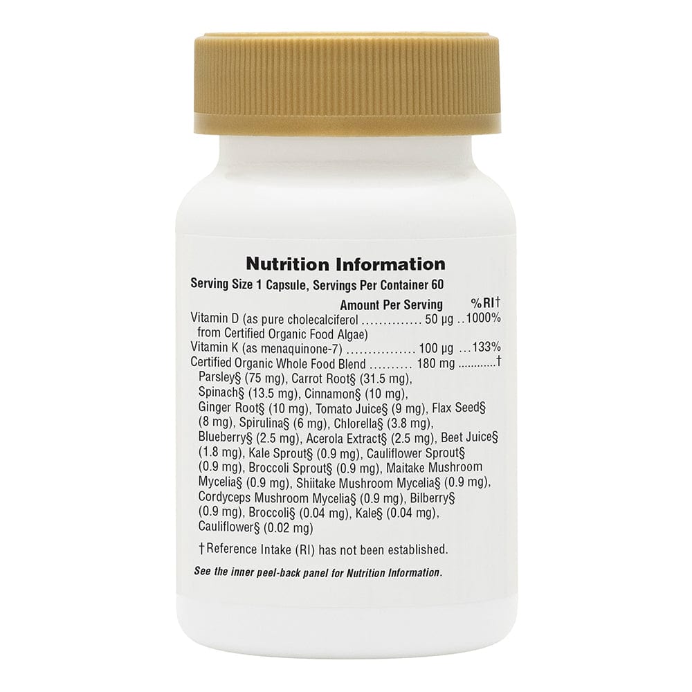 Natures Plus Source Of Life Garden Vitamin D3 & K2 60 Caps