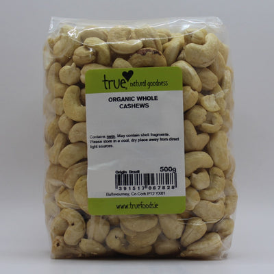 Organic Whole Cashew Nuts 500g
