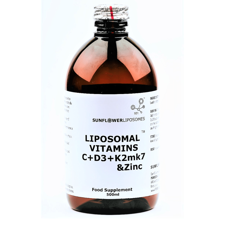 Porebski Liposomal Vitamins C, D3+K2mk7 & Zinc 500ml Down to Earth