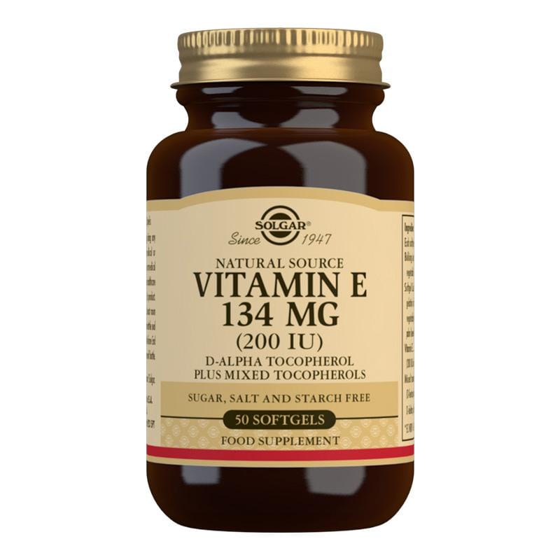 Solgar Vitamin E 134mg (200iu) 50 Softgels