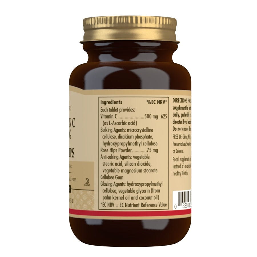 Solgar Vitamin C 500 mg With Rose Hips 100 Tabs