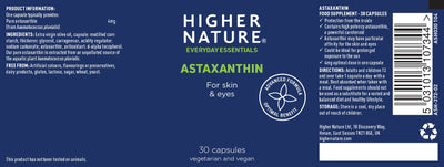 Higher Nature Astaxanthin 4mg 30 Caps