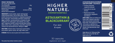 Higher Nature Astaxanthin & Blackcurrant 90 Caps