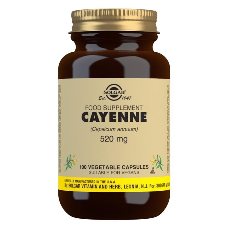 Solgar Cayenne 520mg 100 Veg Caps
