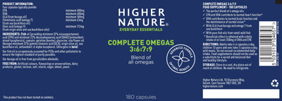 Higher Nature Complete Omegas 3:6:7:9 90 Caps