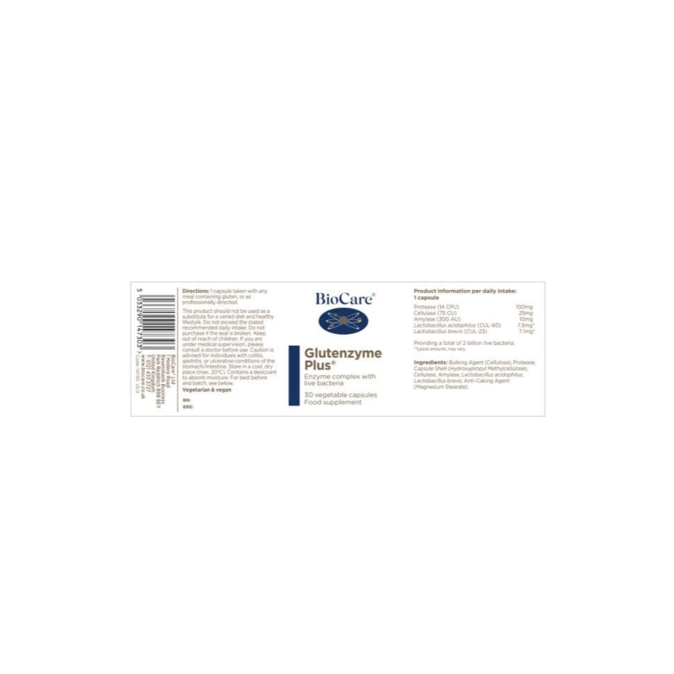 Biocare Glutenzyme Plus 30 Caps