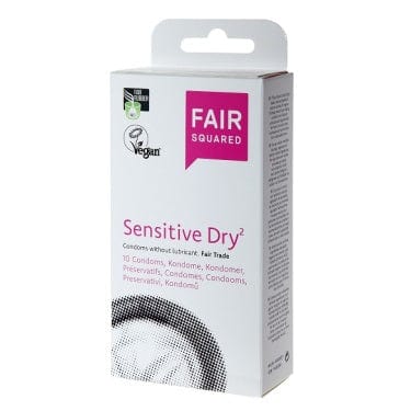 Fair Squared Vegan Condoms Sensitive Dry (10 Pack)