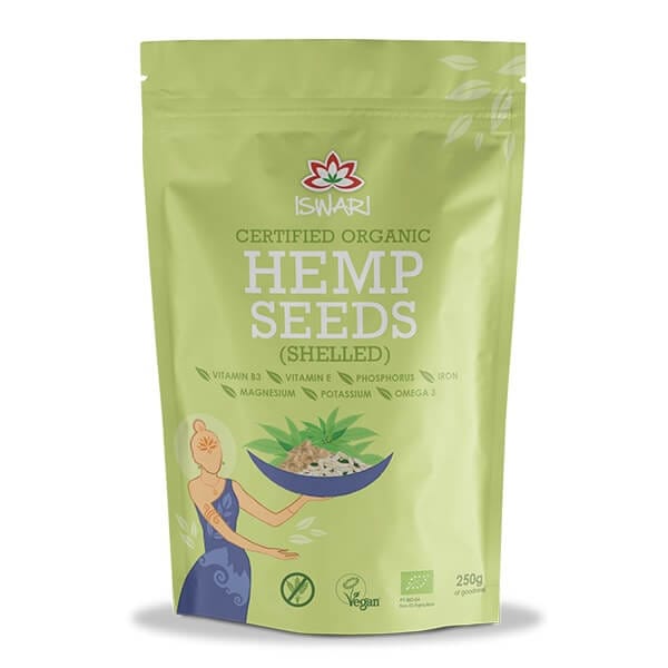 Iswari Organic Shelled Hemp Seeds 250g