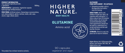 Higher Nature Glutamine 90 Cap