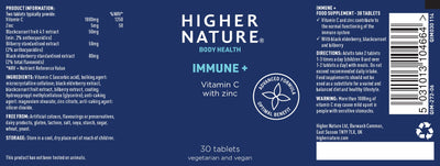 Higher Nature Immune+ 90 Tabs