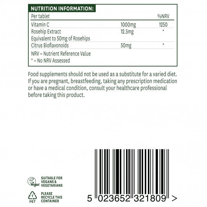 Natures Aid Vitamin C 1000mg (Low Acid) Tabs