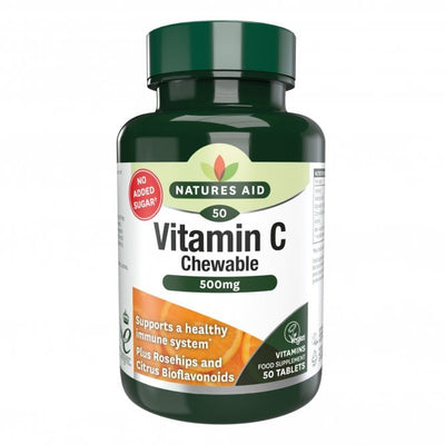 Natures Aid Chewable vitamin C-Buy Online & Instore at Down To Earth Healthfood Store & Homeopathic Dispensary, Dublin, Ireland.