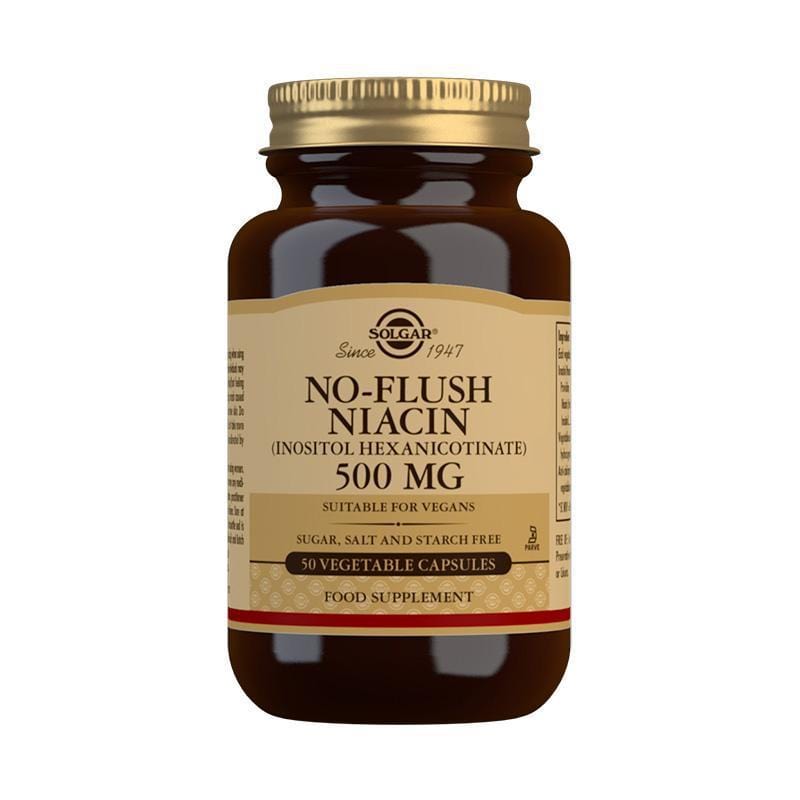 Solgar No-Flush Niacin (B3) 500mg 50 Caps