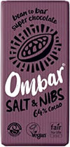 Ombar Organic Salt & Nibs Vegan Chocolate 70g