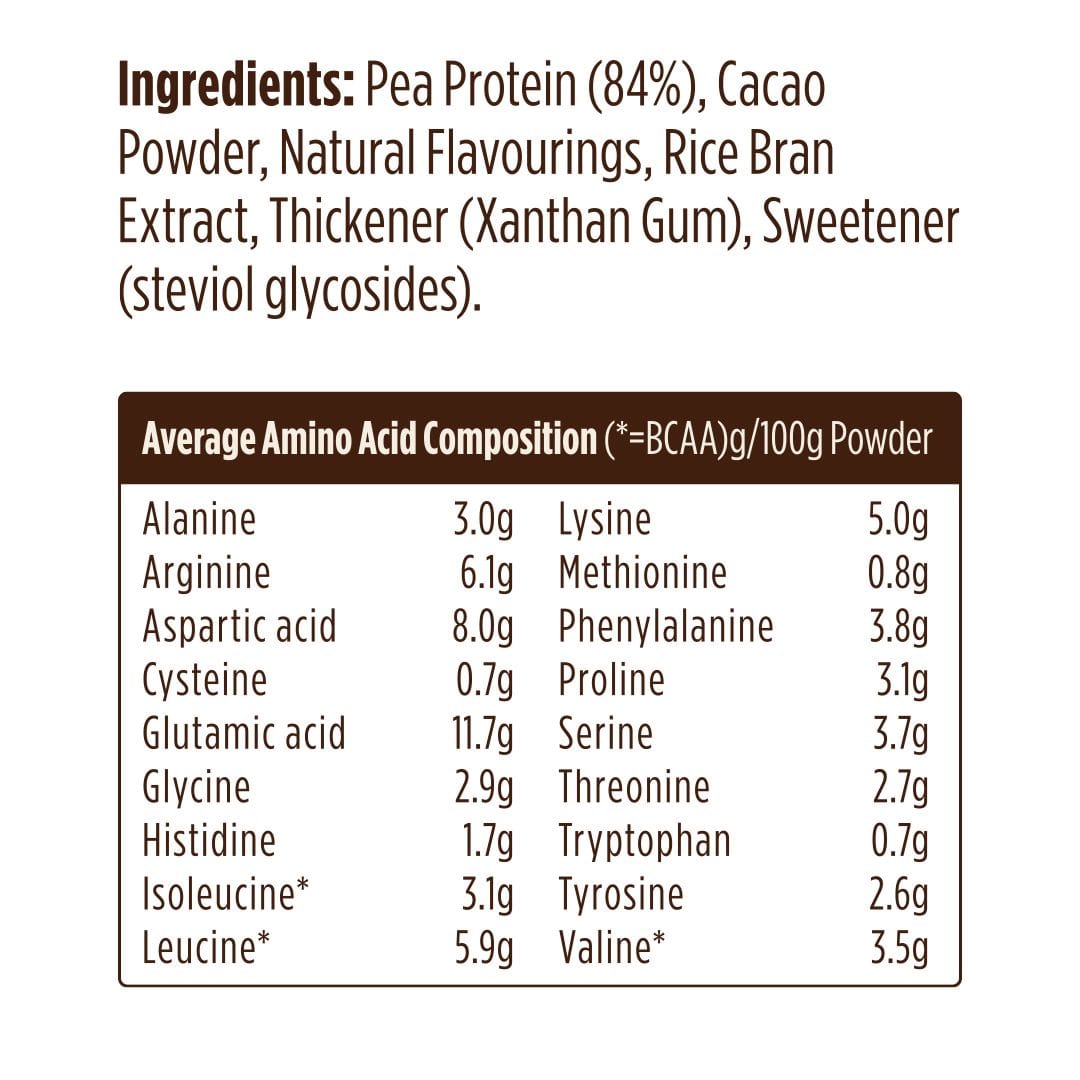 Pulsin Chocolate Pea Protein Powder 250g Down to Earth Healthfood Store