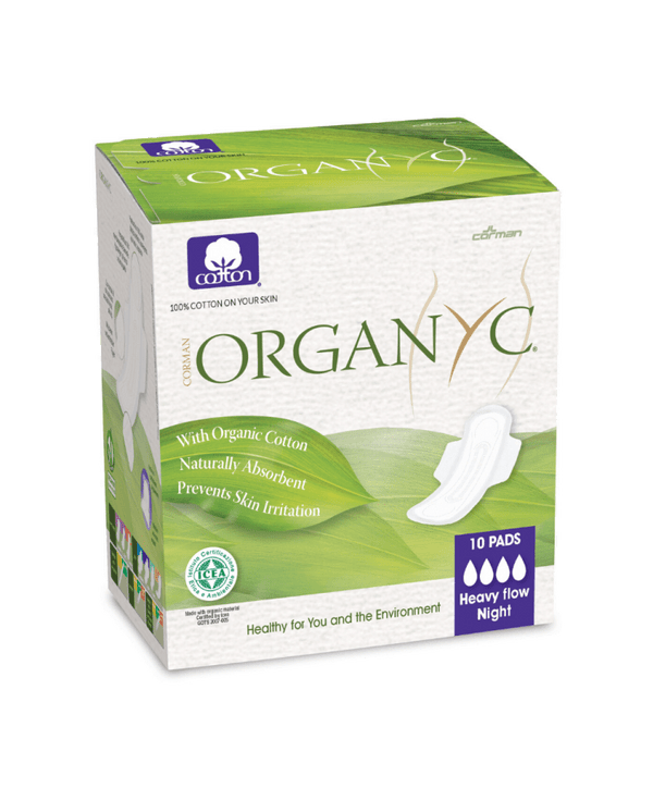 Organyc Organic Cotton Sanitary Pads Folded Heavy Flow Heavy (10