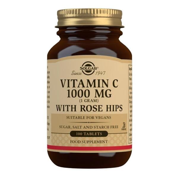 Solgar Vitamin C 1000 mg With Rose Hips 100 Tabs