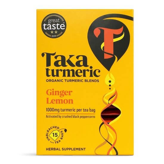 Taka Turmeric Organic Ginger Turmeric 15 Teabags