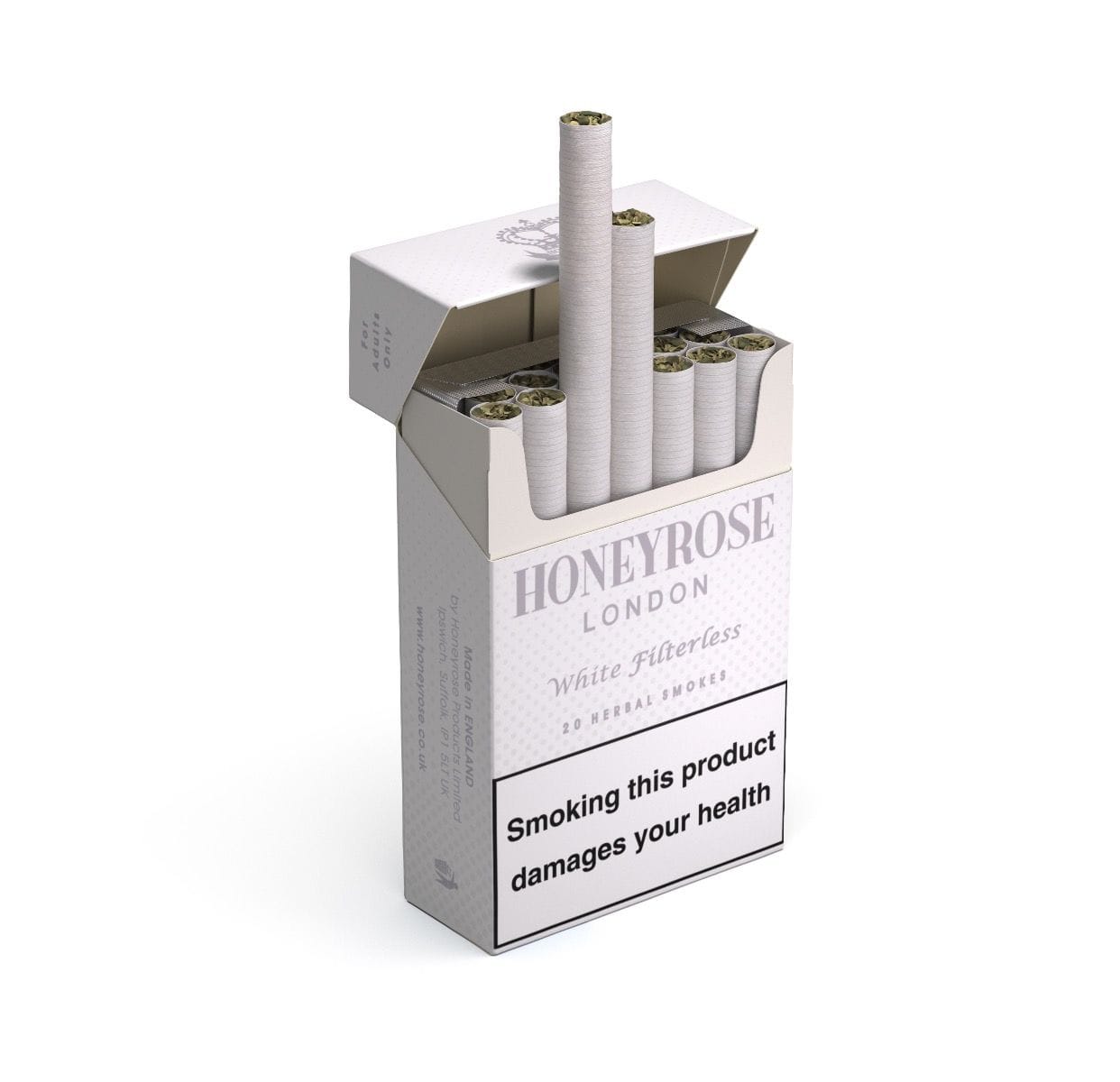 Honeyrose White Filterless Herbal Smokes Carton (10 Packets)