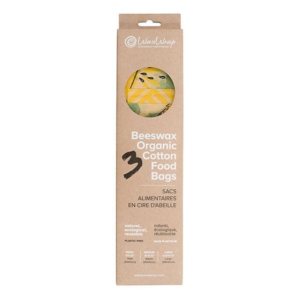 WaxWrap Waxed Cotton Food Bags Set Of 3