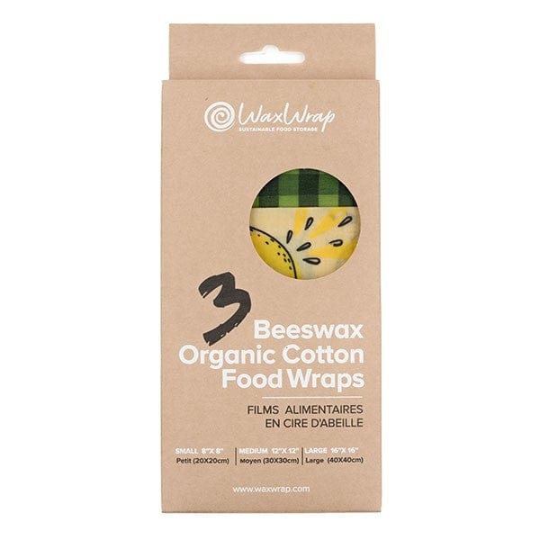 WaxWrap Waxed Cotton Food Wraps Set Of 3